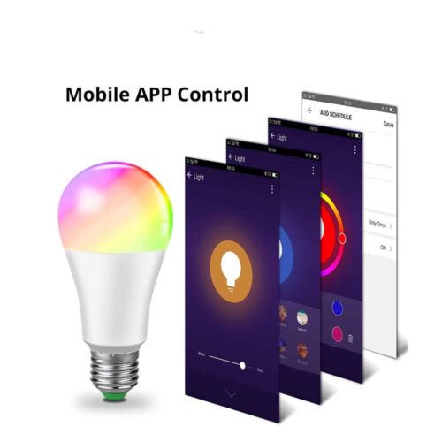 E27 15W LED WIFI Bluetooth Bulb Light Globe For Alexa Google Home RGB Color Lamp - Picture 5 of 12