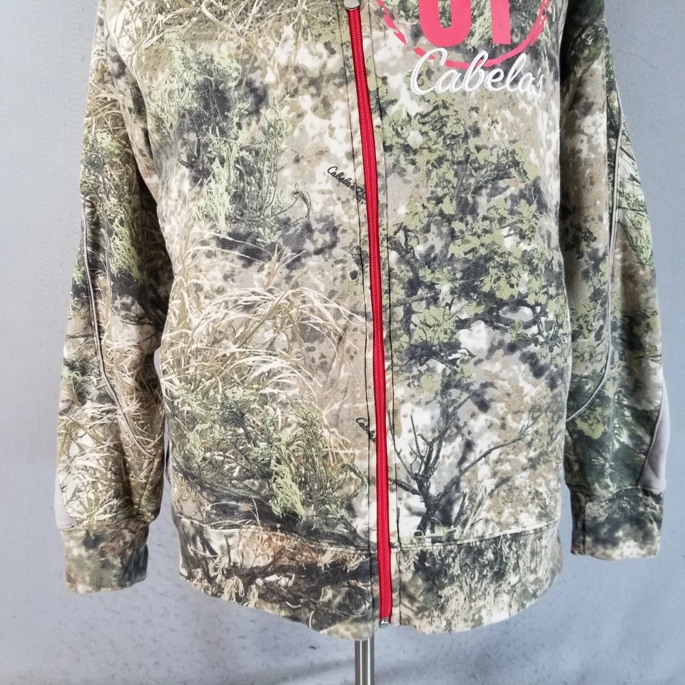 Cabela's Camuflaje Sudadera con Capucha Suéter Hombre XL Extra Grande Polar Cremallera Completa Foto 3 de 4
