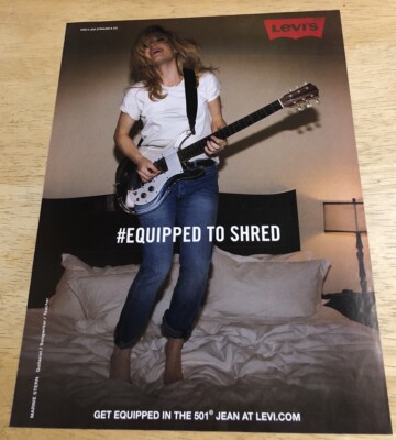 2014 Levis Jeans Ad featuring MARNIE STERN Guitarist -  Magazine Print Ad