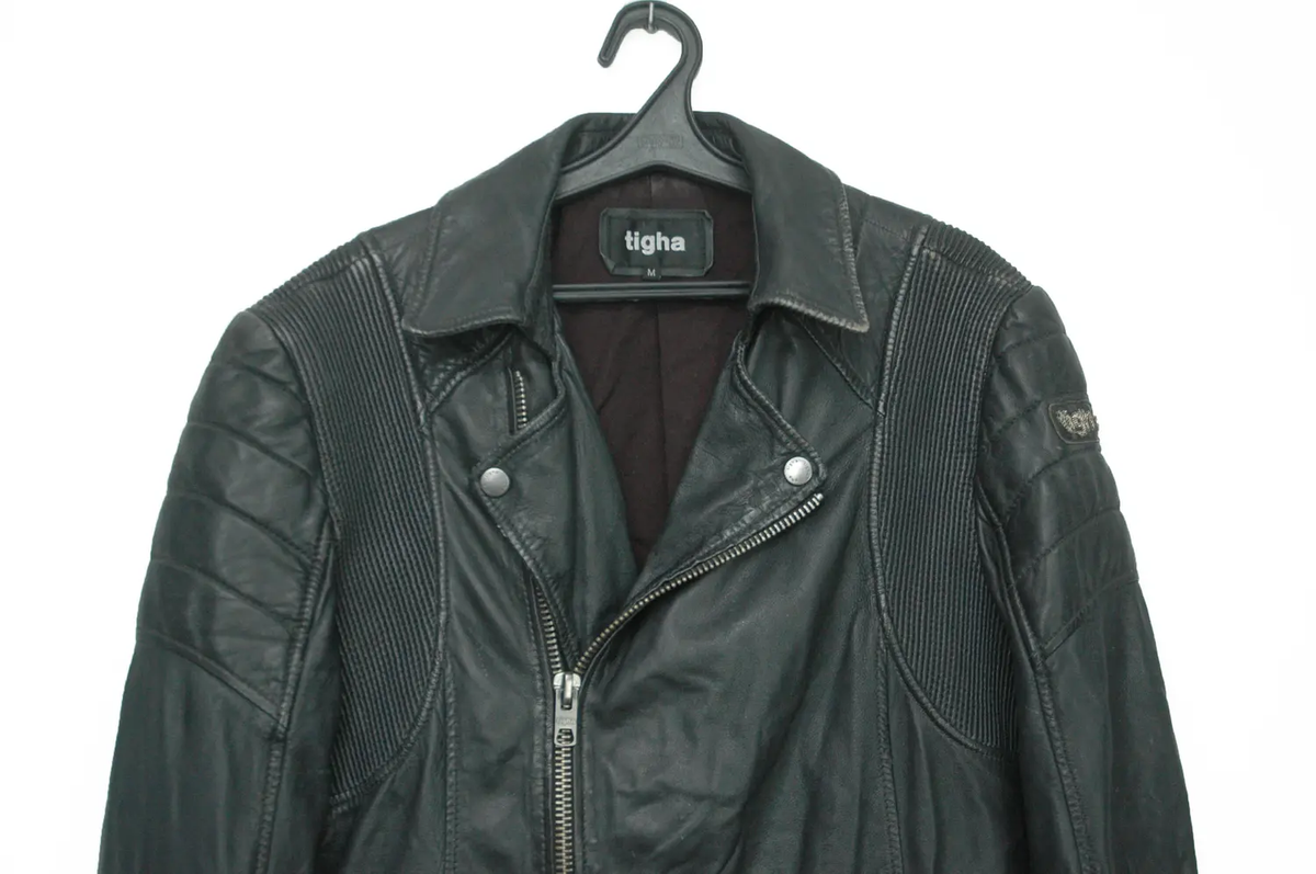 Tigha Biker Sheep Leather Jacket