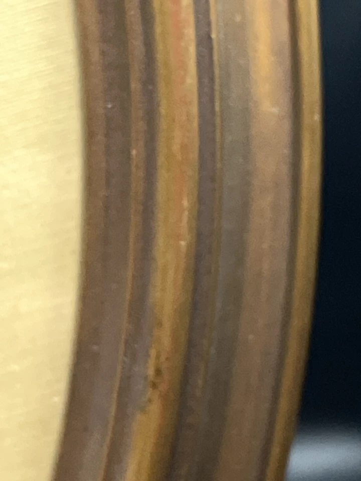 Antigua Foto Mujer Broche Plano Vidrio Marco Madera Fotografía Plata Ovalado Foto 3 de 4