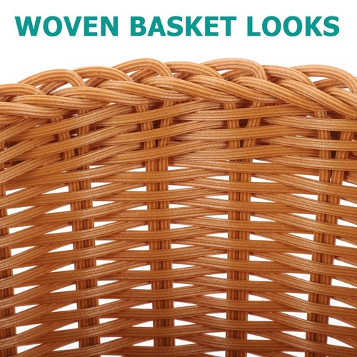 Bin Woven Trash Can Practical Storage Pastoral Style Basket - Picture 4 of 12