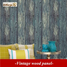 Rustic Timber Plank Wood Panel Wallpaper Restaurant Cafe Coffce Shop Renovation