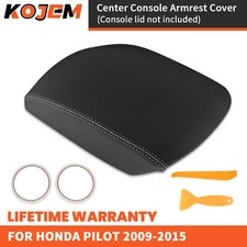 Fit Honda Pilot 2009 2010 2011-2015 Center Console Lid Armrest Vinyl Cover Black Fit Honda Pilot 2009 2010 2011-2015 Center Console Lid Armrest Vinyl Cover Black