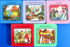 Vintage set of 5 Chatham River Press mini hard back book classical stories VG