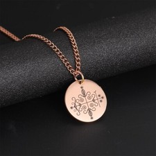 Voodoo Veve Papa Legba Amulet Pendant Necklace Stainless Steel Jewelry Golden
