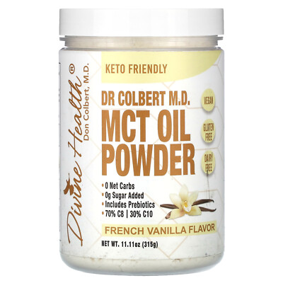 Dr Colbert M.D. MCT Oil Powder, French Vanilla, 11.11 oz (315 g)