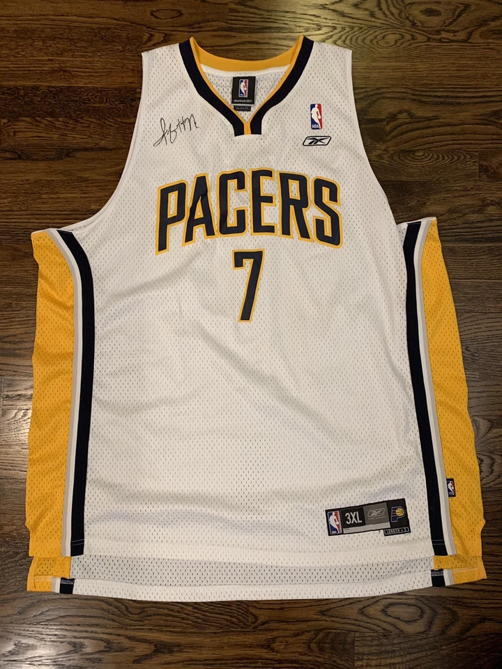 JERMAINE O'NEAL SIGNED  INDIANA PACERS JERSEY 3XL Men’s Sewn Reebok - Image 2 of 4