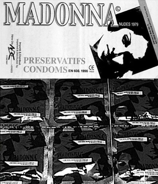 Paquete de 6 condones Madonna Nudes 1979 caja como una niña material virgen sin abrir raro Foto 3 de 4