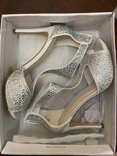 Davids Bridal Heels Nelia White