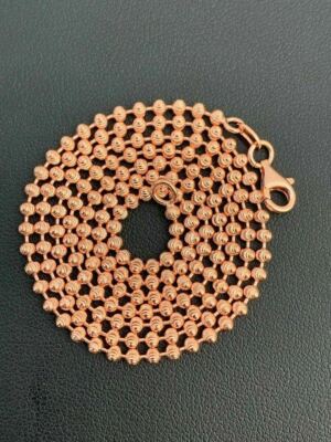 14K Gold Ball Necklace Buy 14k Solid Gold Diamond Cut Ball Chain