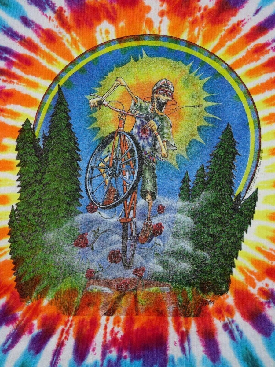 GRATEFUL DEAD vintage t shirt 1992 MOUNTAIN BIKE tie dye XXL