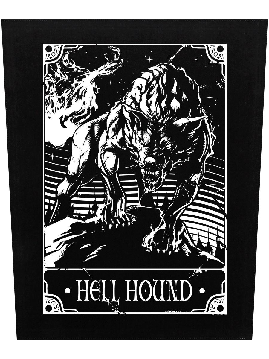 Deadly Tarot Back Patch Hell Hound Black 29.3x36cm
