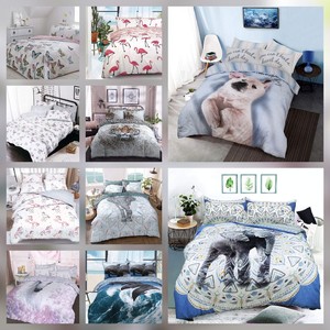 Animal Printed Duvet Cover Set With Pillowcases Dolphin Puppy