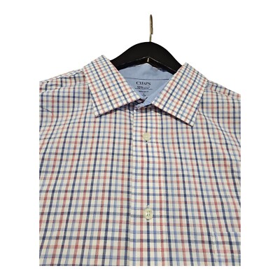 chaps coolmax dress shirts Stafford Coolmax All Season Ecomade Oxford Men's Regular Fit Stretch Fabric Wrinkle Free Long Sleeve Dress Shirt, 16-16.5 32-33, Blue