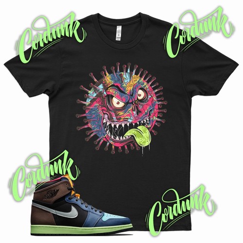 Black " VIRUS " Sneaker T Shirt to match J1 1 Tokyo Bio Hack BioHack