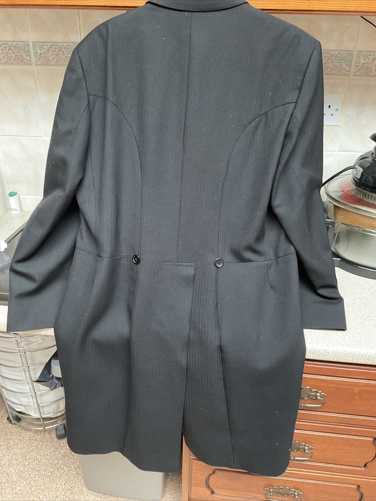 Dormie drape jacket black pinstripe for Gunslinger/Gambler/Edwardian