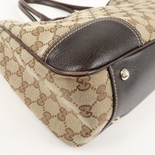 Auth GUCCI Princy Sherry GG Tote Bag Beige Canvas Leather 163805 Used - Picture 10 of 24