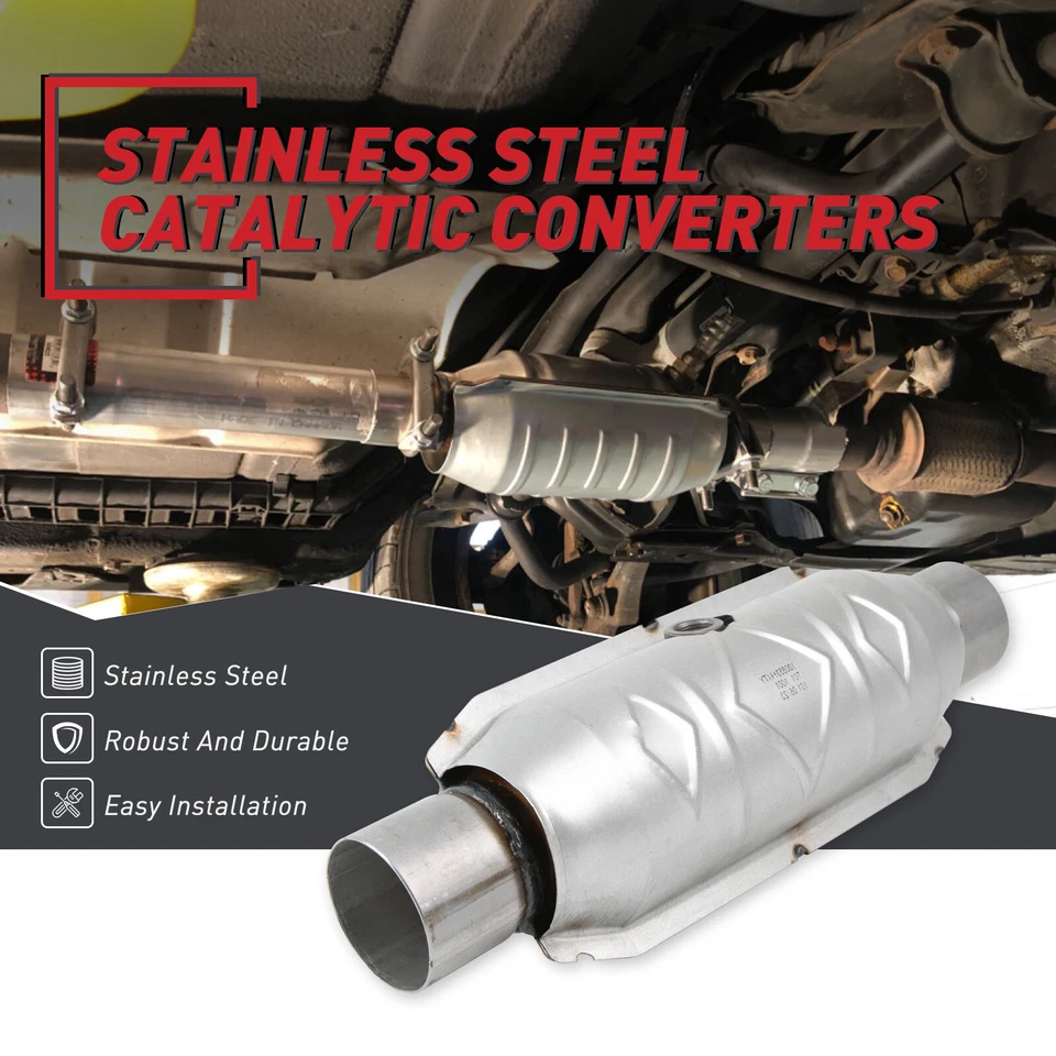 2.5" In/Outlet EPA Catalytic Converter Stainless Steel For Toyota Land Cruiser - Image 2 of 4