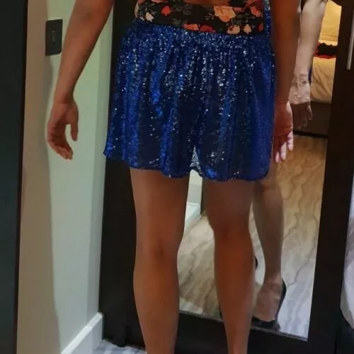 High waisted all-over sequin mini clearance skirt
