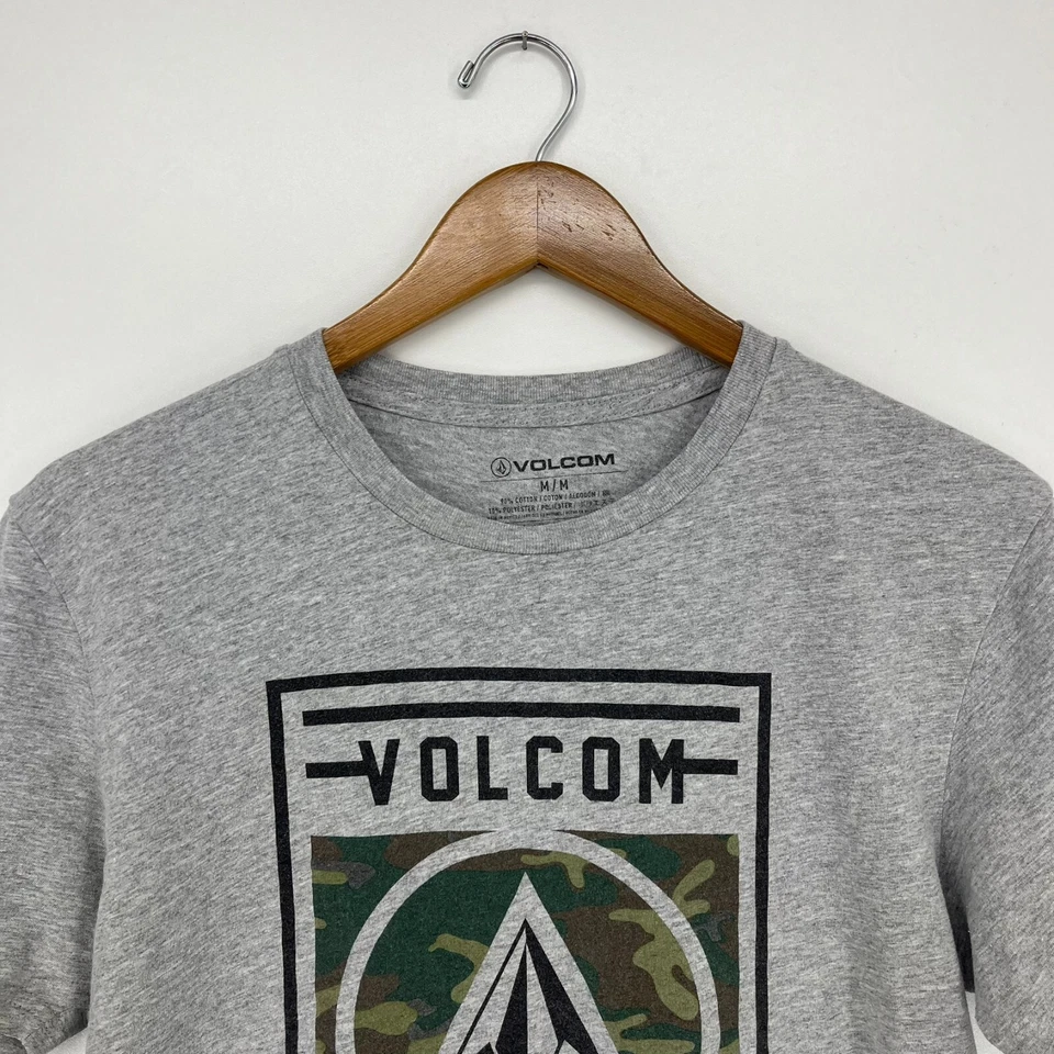 Volcom T-Shirt Men's M Gray Graphic Logo Crew Neck Cotton - Image 2 of 4