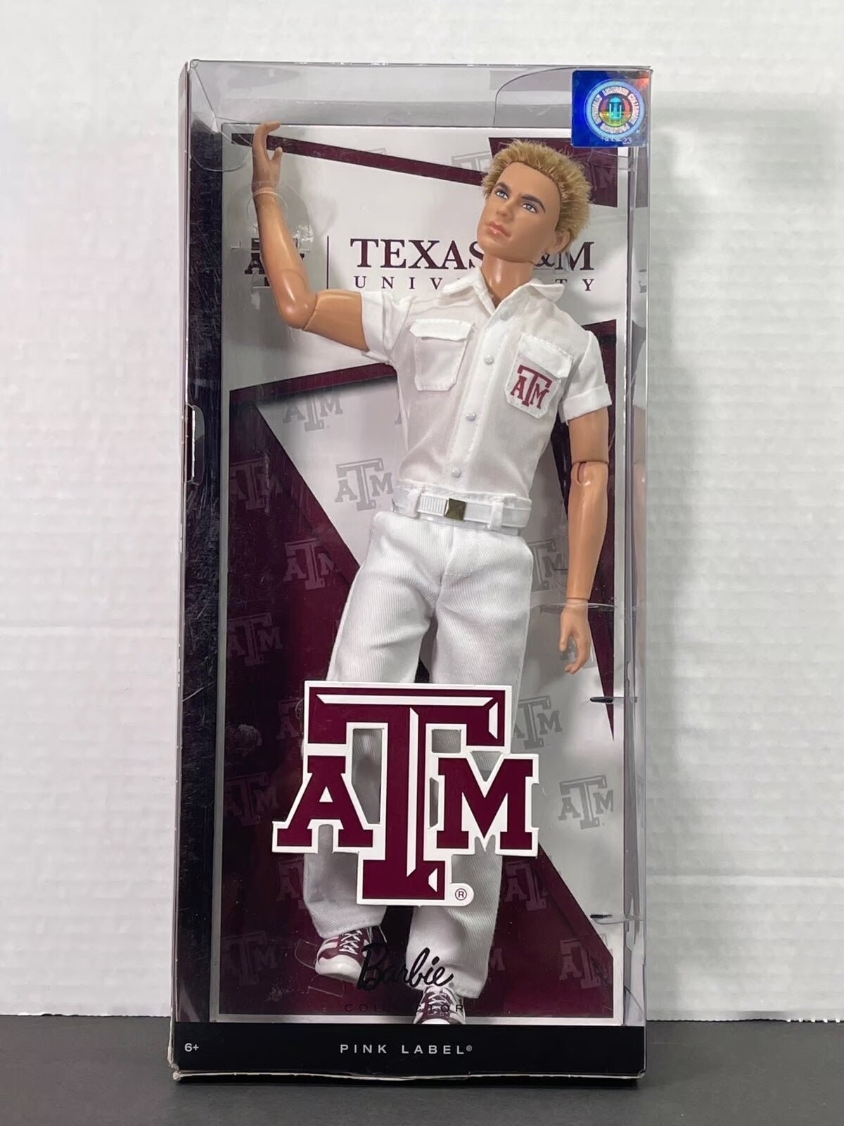 Texas A&M University Yell Leader Barbie Ken Doll TAMU X9207 2012 Case Fresh