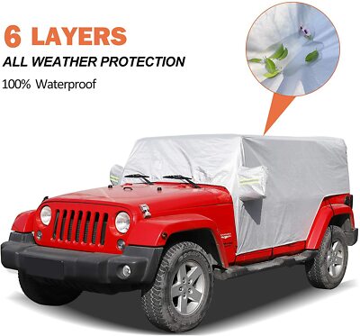 Weatherproof Outdoor Car Cover Protect Waterproof for Jeep Wrangler JK JL 4 Door