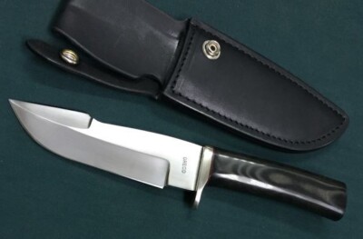 John Greco Custom Messer Fixed Blade Black Micarta Griff