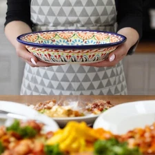 Oval Bowl, Ceramic Talavera Kitchenware Pottery By Latin Nomad