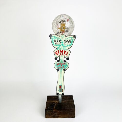 Magic Hat Brewing "Spring Vinyl" Crystal Ball Snow Globe Beer Tap Handle Star - Picture 1 of 9
