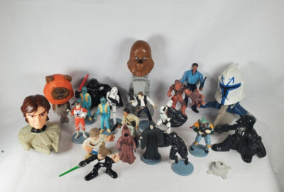 21 Lot Star Wars Vintage Toy Bundle, New Era. Figures, McDonald's, Applause