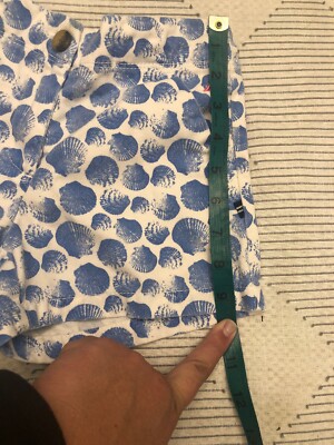 Short Fille Nautica – Bleu/blanc Coquillage, Taille 7, Coton/polyester – Occasion