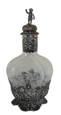 Carafe bouteille parfumée en verre monté argenté 800 Storck & Sinsheimer Hanau Allemagne