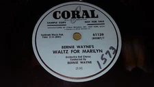 BERNIE WAYNE Waltz For Marilyn (Monroe)/ Boca Chica Coral 61139 Exotica Popcorn