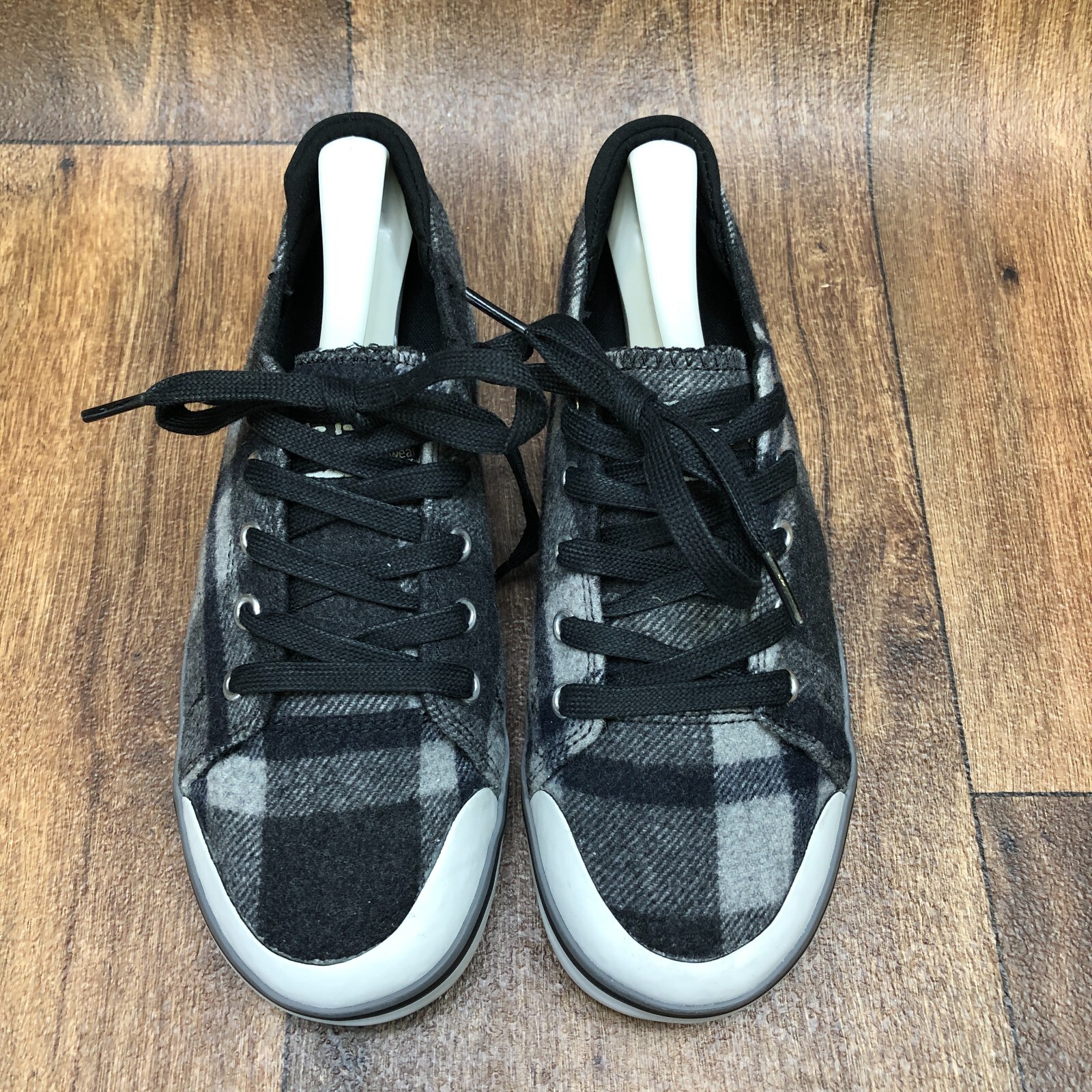 Scarpe KEEN Elsa III donna taglia 7 nere sneakers basse a quadri pizzo LANA INDOSSATE 1X