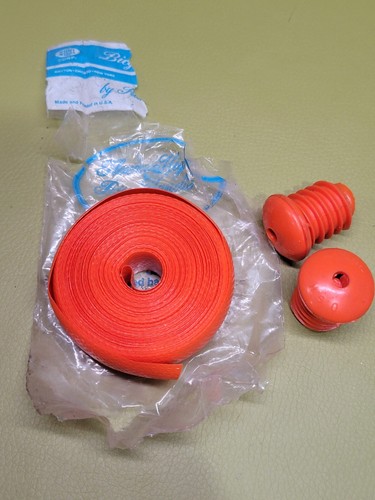 EXTRA LANGES NOS HUNT WILDE KOOL ORANGE LENKERBAND & STECKER - 7 Yards - Schwinn - Bild 1 von 6