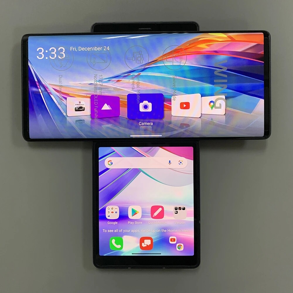 LG Electronics - LG WING 韓国版 128gb 美品 LG Wing 5G LM-F100N Dual Screen 128GB+8GB Factory Unlocked