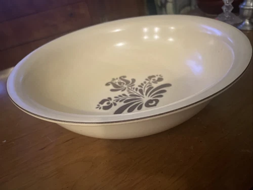 Pfaltzgraff Vintage Village Pattern 12" Serving Bowl 3qt EUC #224 tan/brown
