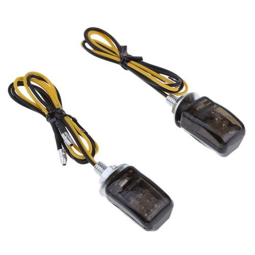 1 Paio Di Lampadine LED Lampeggianti Color Ambra Per Moto Con Filettatura / 4 - Foto 6 di 8