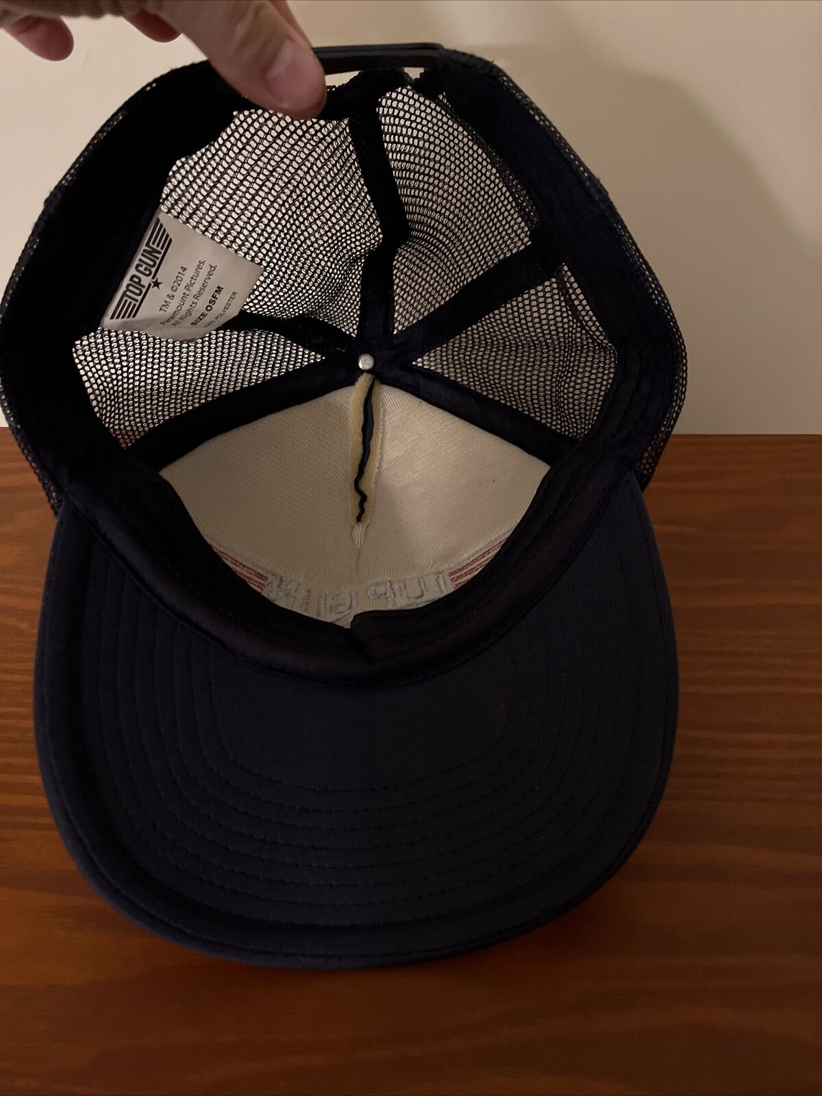 Top Gun Navy Blue W/ Silver & Red Embroidery Trucker Hat Cap Snapback | eBay