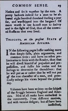 A Page of "Common Sense", Magic Lantern Glass Slide, Facsimile of 1776 issue