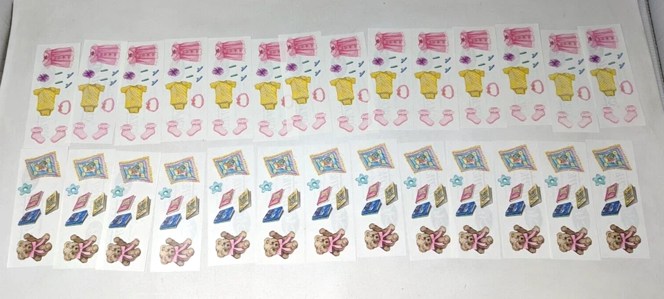 Creative Memories Baby девочек первых лет розовый альбом наклейки 85 лот DW22 - Изображение 3 из 4