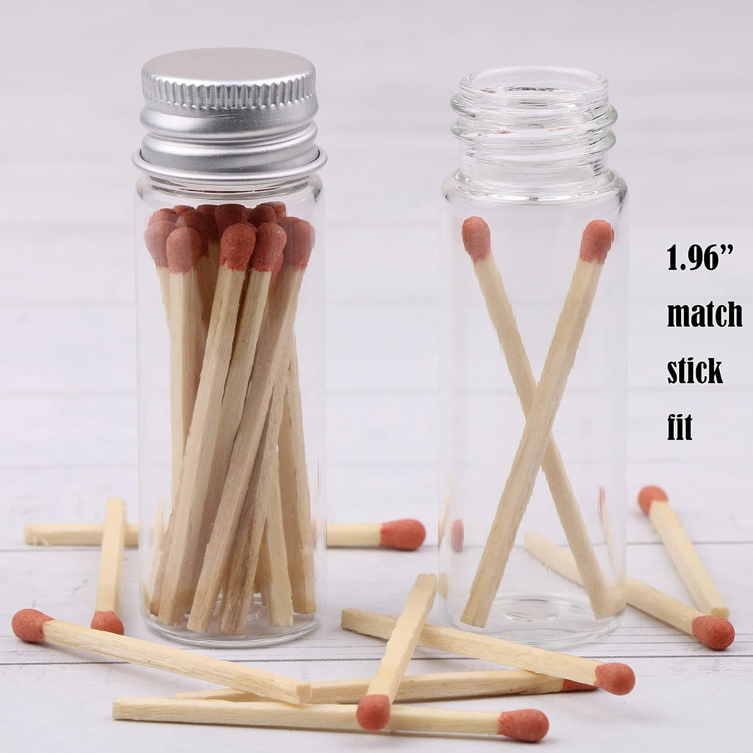 24 Tiny Jars with Aluminum Screw Lids 15Ml Small Glass Bottles Clear Mini Vials 