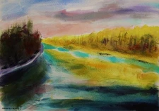 ORIGINAL Watercolor  Landscape John Williams Painting JMW art Realism