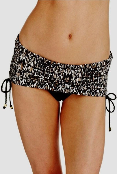 NUEVO CON ETIQUETAS BADGLEY MISCHKA 6 traje de baño falda bikini cobertura ajustable parte inferior bandeau Foto 3 de 3