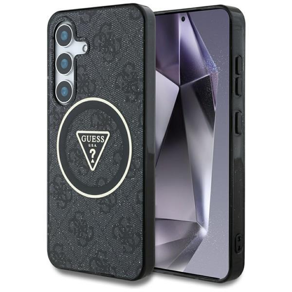Guess Glittering Pattern Case For Galaxy S25 Plus Gray Magsafe