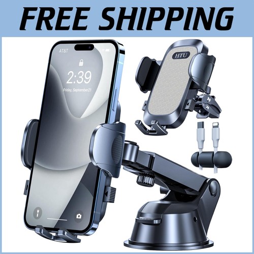 Military-Grade Universal Car Phone Holder - Extra Strong Suction & 360° Rotation