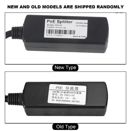 48V to 12V POE Connectors Adapter Cable Splitter Injector Power Supply