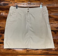 Lands  End Khaki Skirt With Pockets Size 12 P