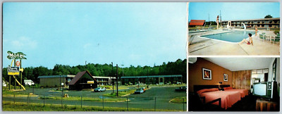 Forsyth Georgia 1970s Oversize Postcard Trade Winds Motel Room Swimming Pool